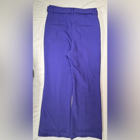 Ann Taylor Belted Wide Leg Pants in Royal Purple - Size 6P - Picture 2 of 8